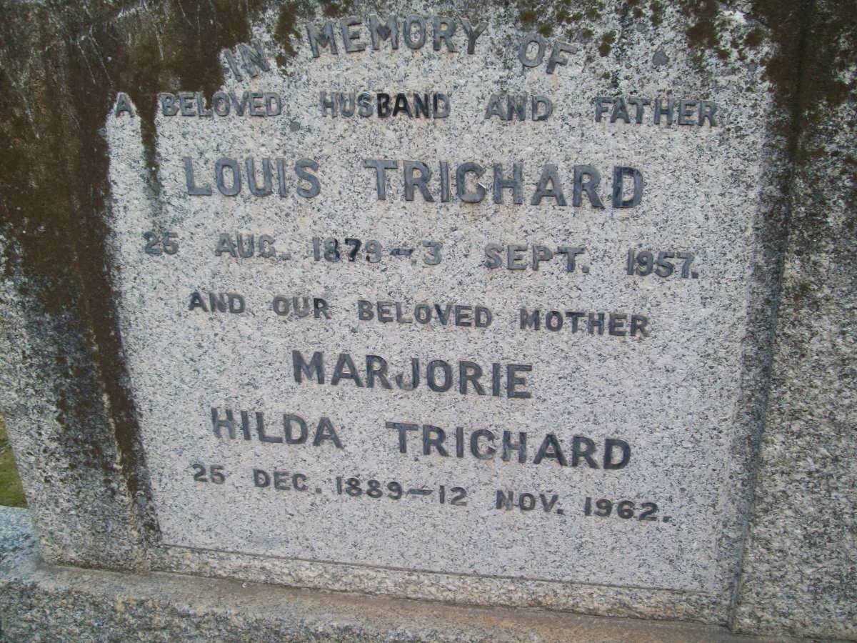 TRICHARD Louis 1879-1957 &amp; Marjorie Hilda 1889-1962
