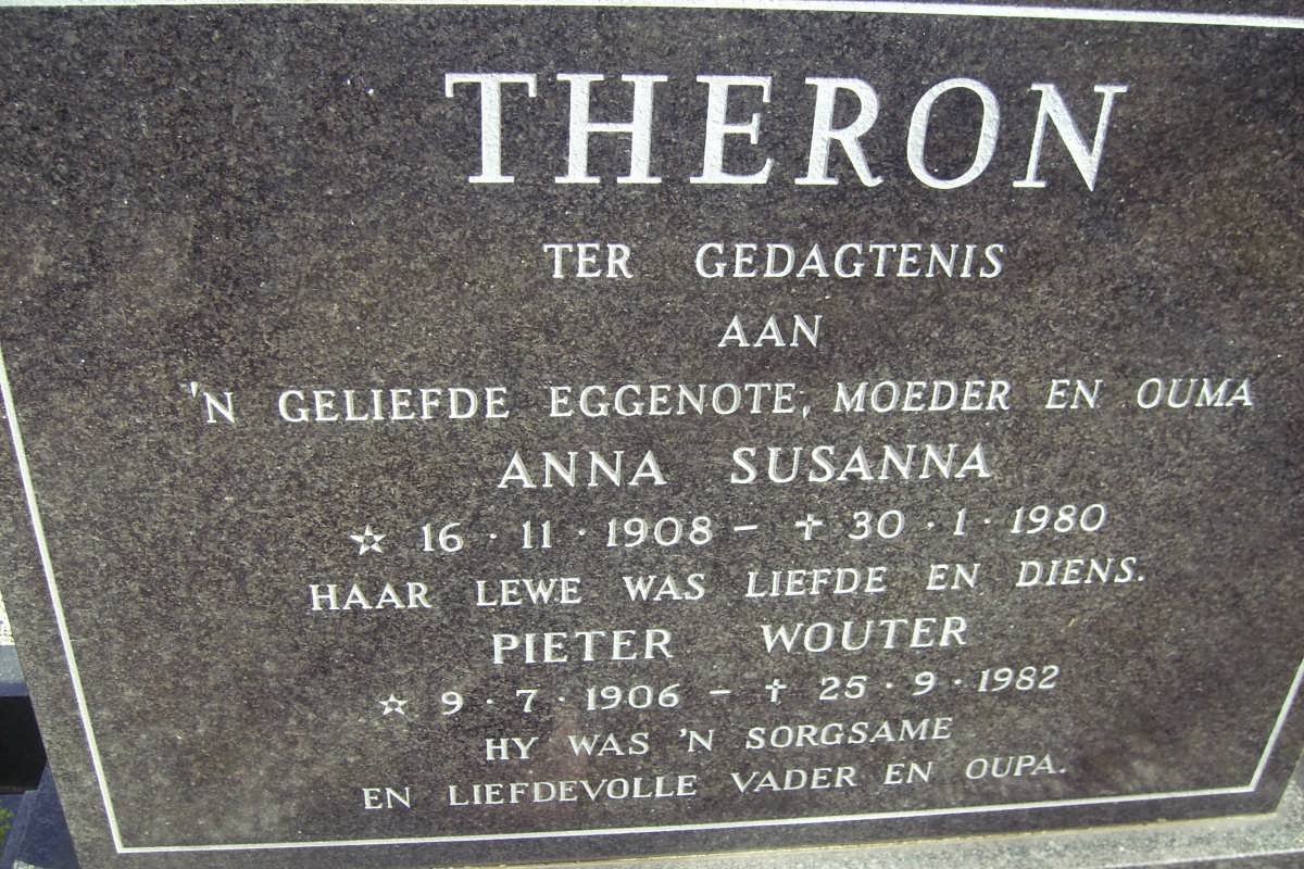 THERON Pieter Wouter 1906-1982 &amp; Anna Susanna 1908-1980