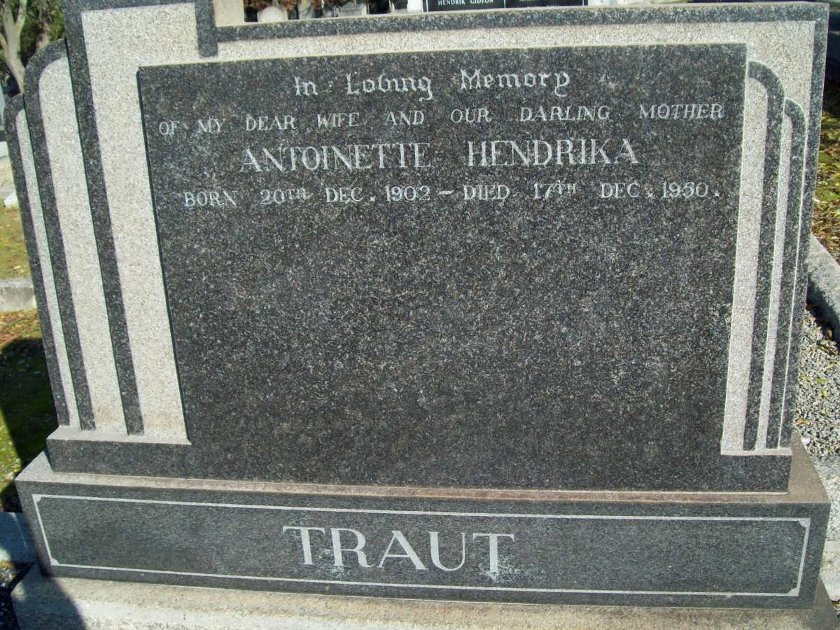 TRAUT Antoinette Hendrika 1902-1950
