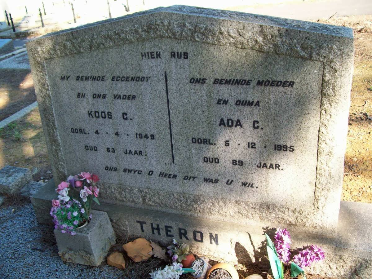 THERON Koos C. -1949 &amp; Ada C. -1995