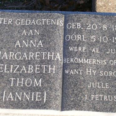 THOM Anna Margaretha Elizabeth 1892-1984