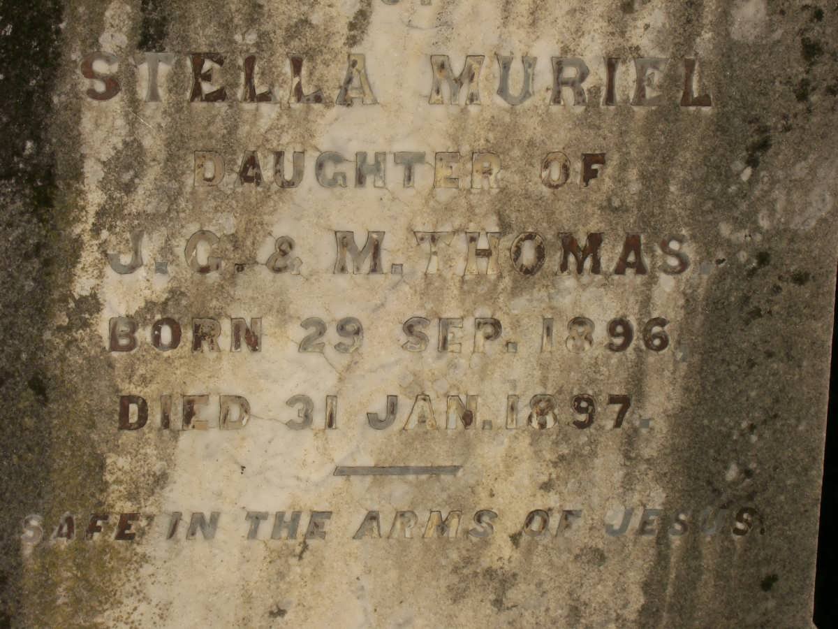 THOMAS Stella Muriel 1896-1897