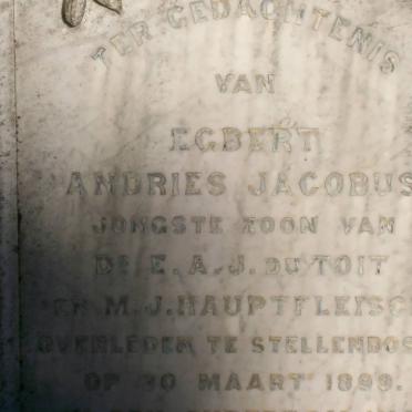 TOIT Egbert Andries Jacobus, du -1899