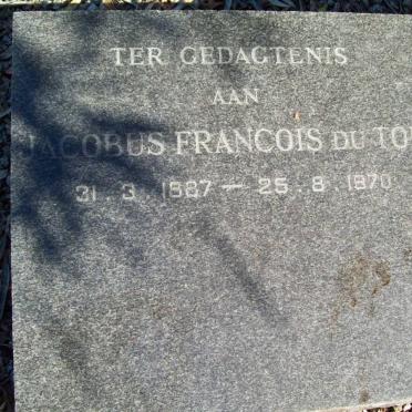 TOIT Jacobus Francois, du 1887-1970