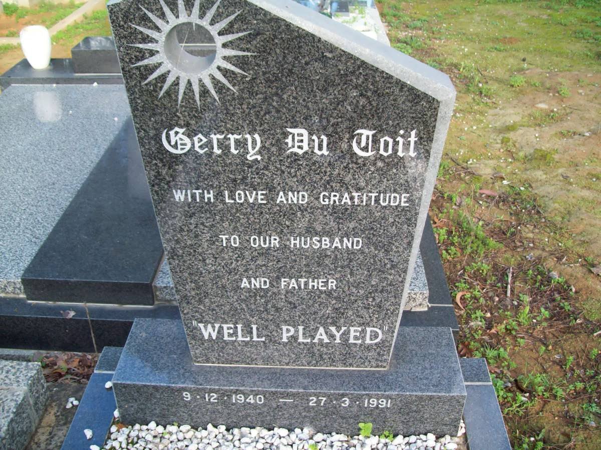 TOIT Gerry, du 1940-1991