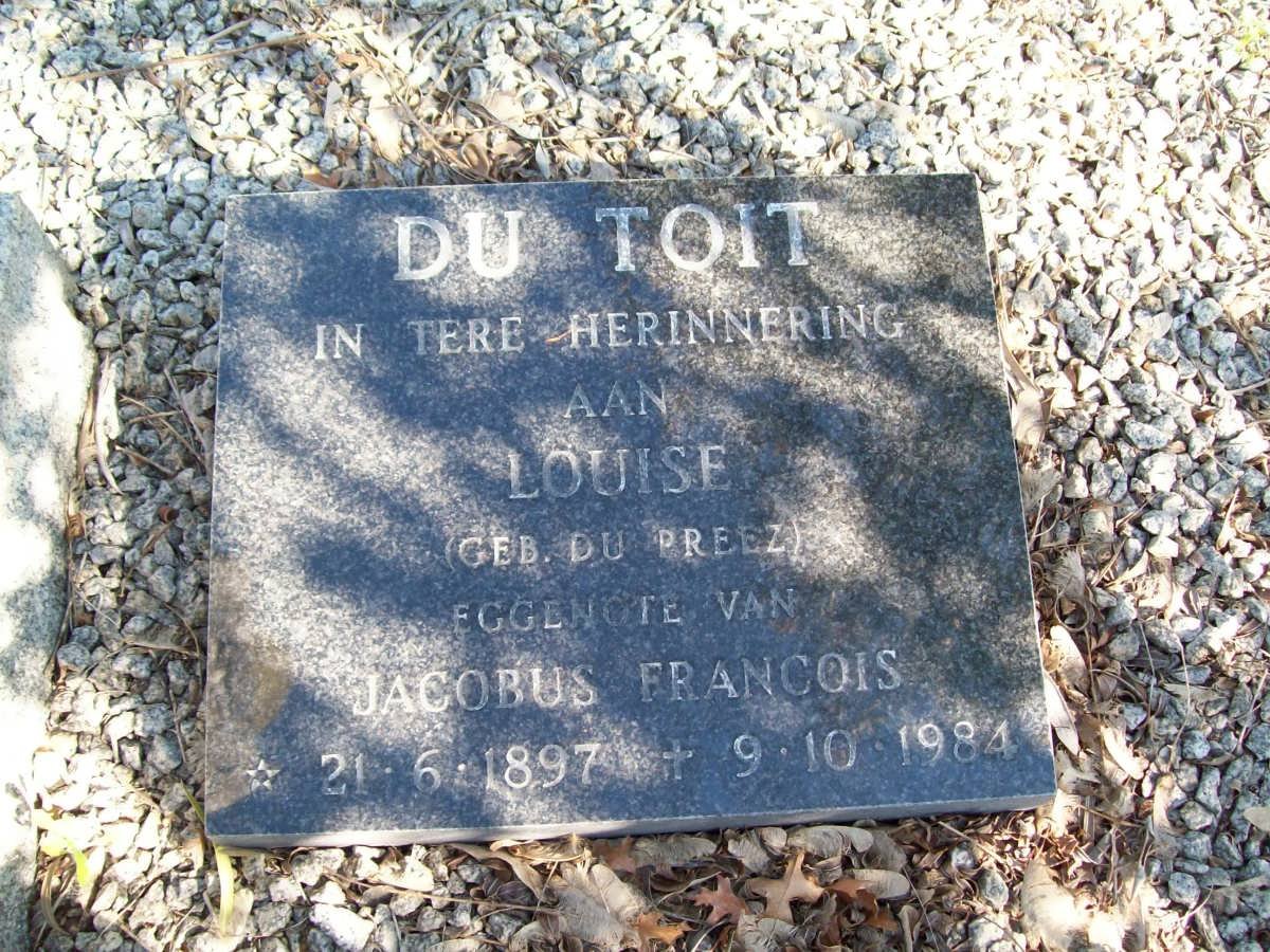 TOIT Louise, du nee DU PREEZ 1897-1984