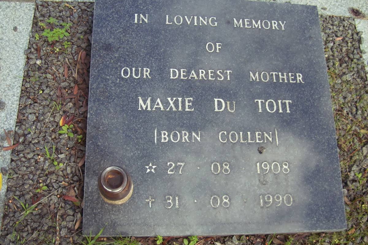 TOIT Maxie, du nee COLLEN 1908-1990