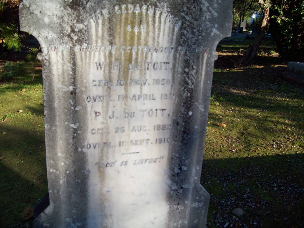 TOIT W.H., du 1858-19?? :: DU TOIT P.J. 1882-1910
