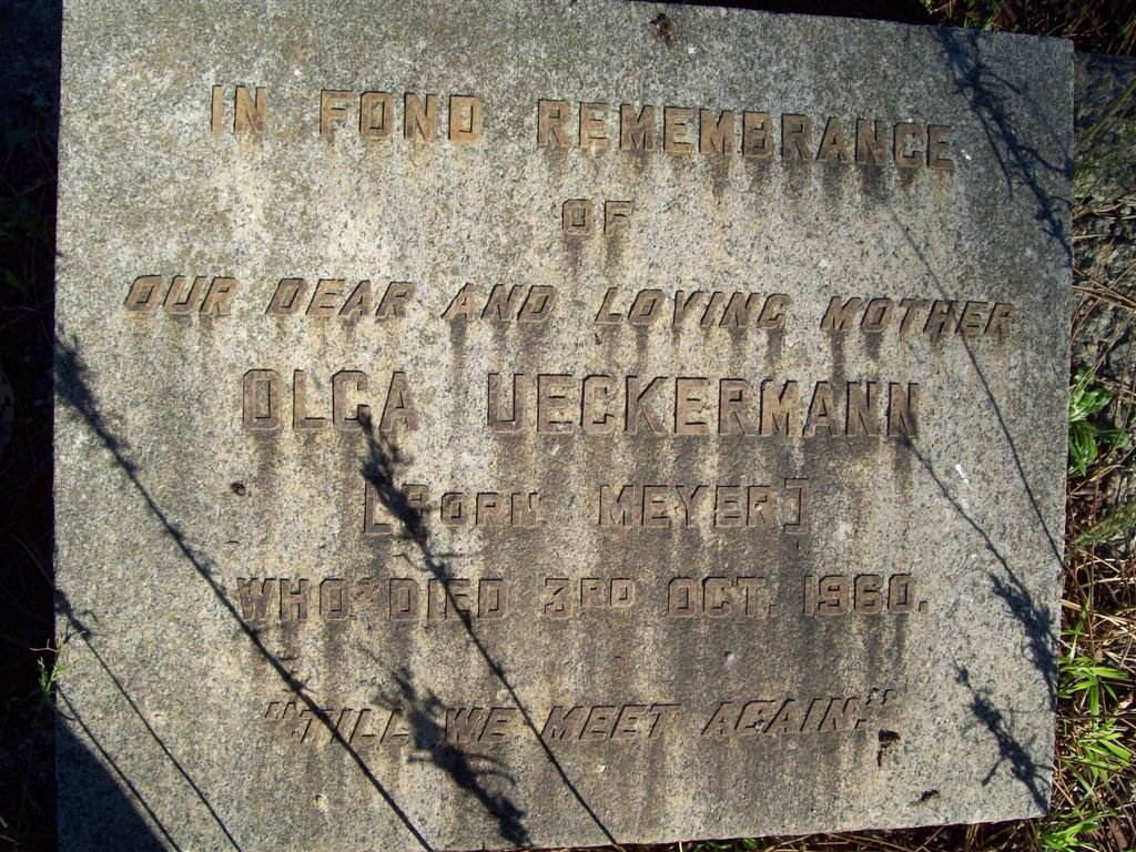 UECKERMANN Olga nee MEYER -1960