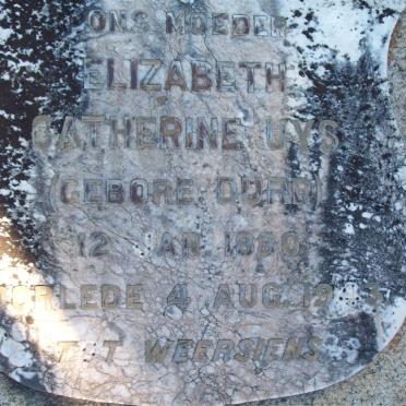 UYS Elizabeth Catherine nee DURR 1880-1943
