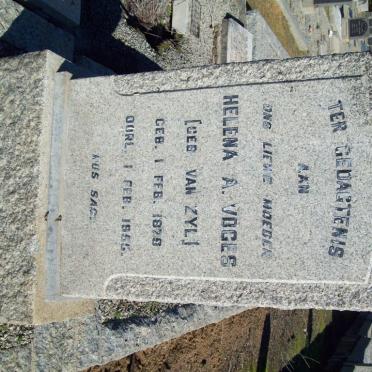 VOGES Helena A. nee VAN ZYL 1878-1955