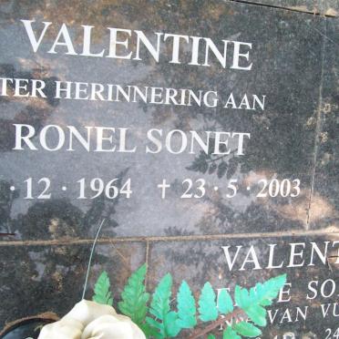 VALENTINE Ronel Sonet 1964-2003