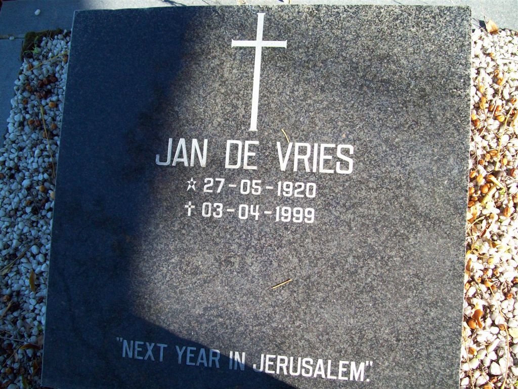VRIES Jan, de 1920-1999