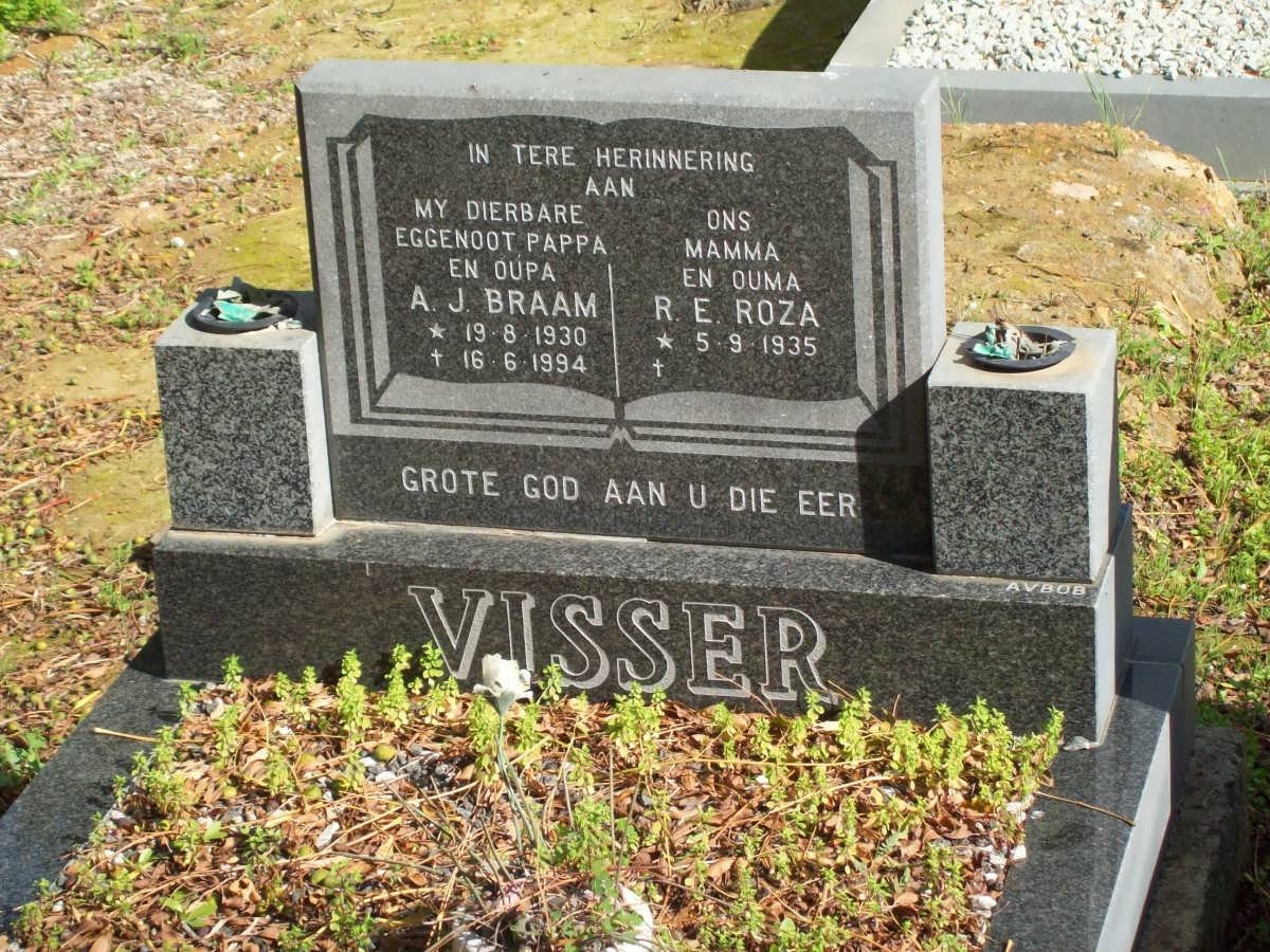 VISSER A.J. 1930-1994 &amp; R.E. 1935-