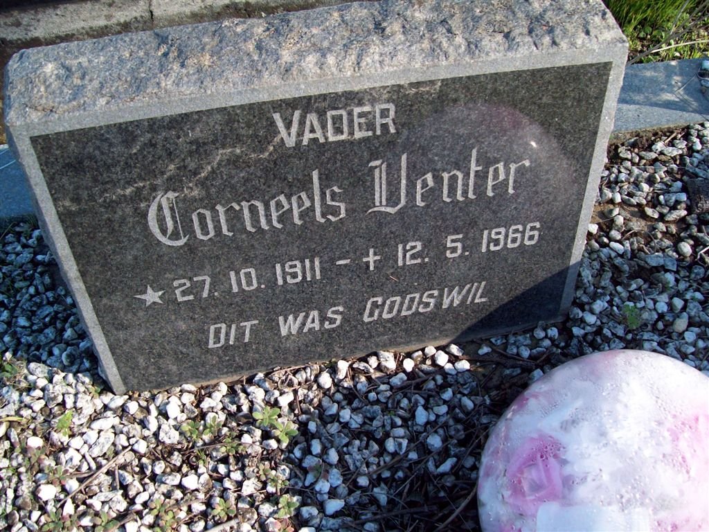 VENTER Corneels 1911-1966