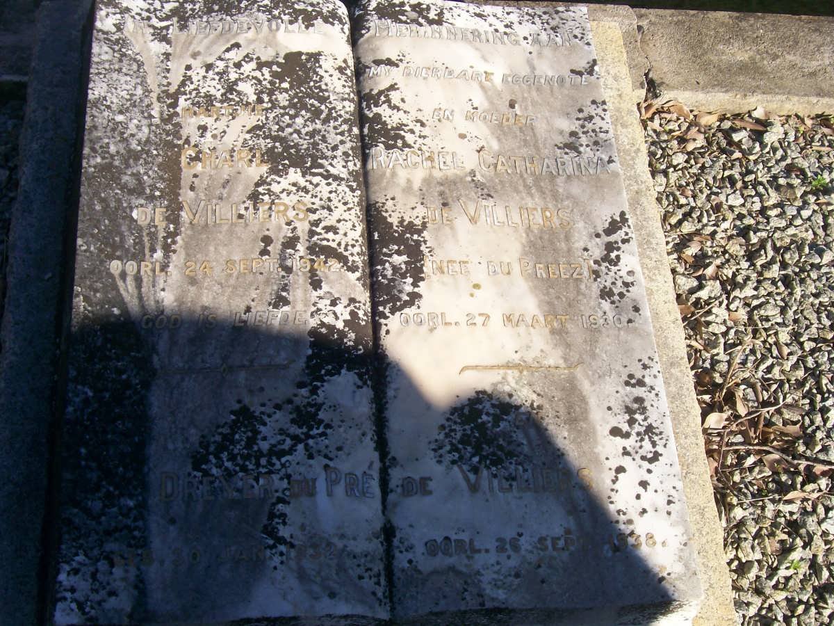 VILLIERS Charl, de -1942 &amp; Rachel Catharina DU PREEZ -1930
