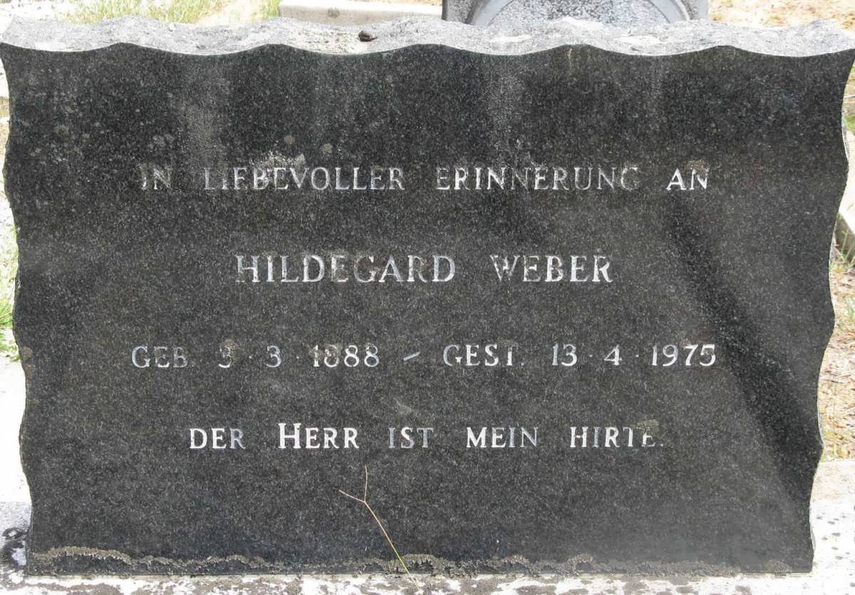 WEBER Hildegard 1888-1975