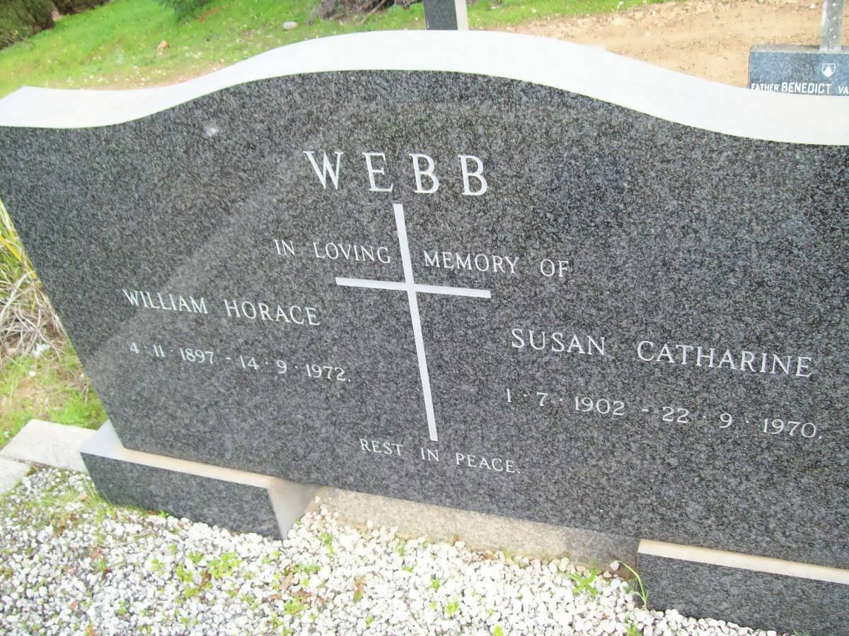 WEBB William Horace 1897-1972 &amp; Susan Catharine 1902-1970