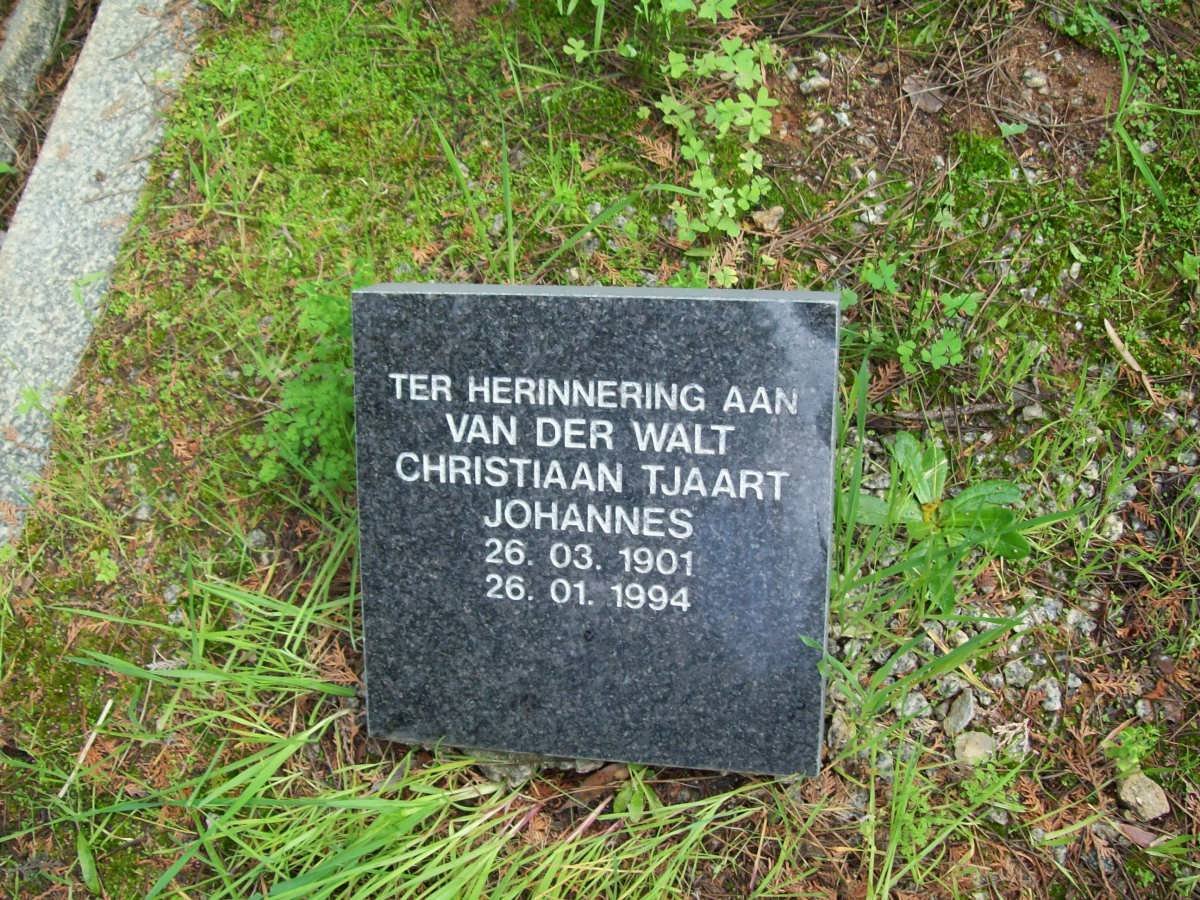 WALT Christiaan Tjaart Johannes, van der 1901-1994