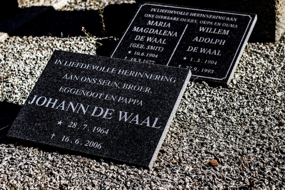 WAAL Johann, de 1964-2006 :: DE WAAL Willem Adolph 1904-1993 &amp; Maria Magdalena SMIT 1904-1977
