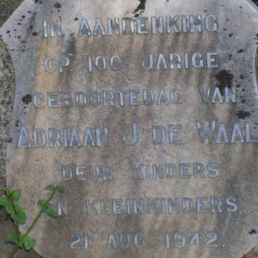 WAAL Adriaan Jacobus, de 1842-1921 &amp; Sophia EKSTEEN 1850-1932