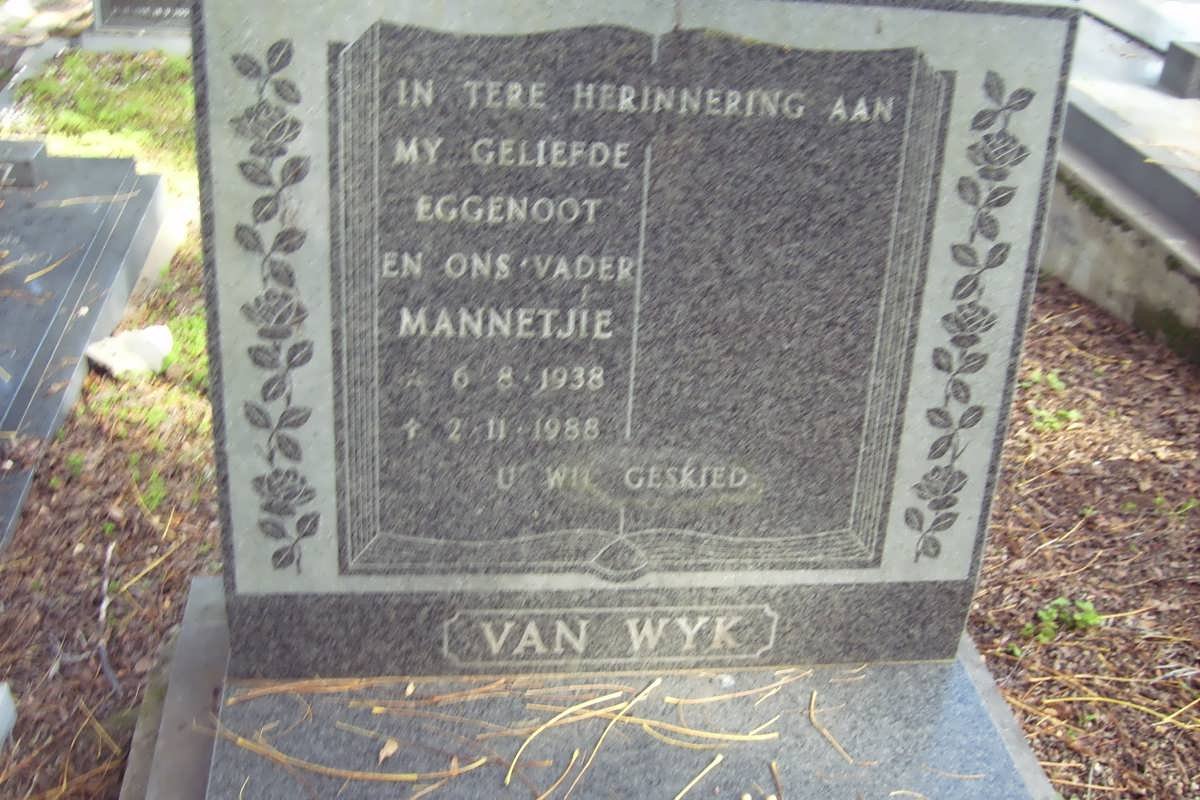 WYK Mannetjie, van 1938-1988
