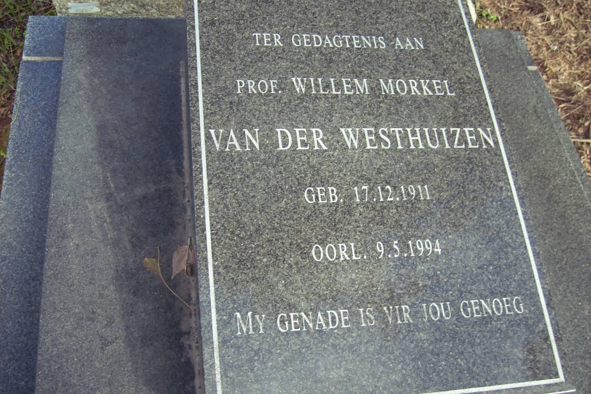 WESTHUIZEN Willem Morkel, van der 1911-1994
