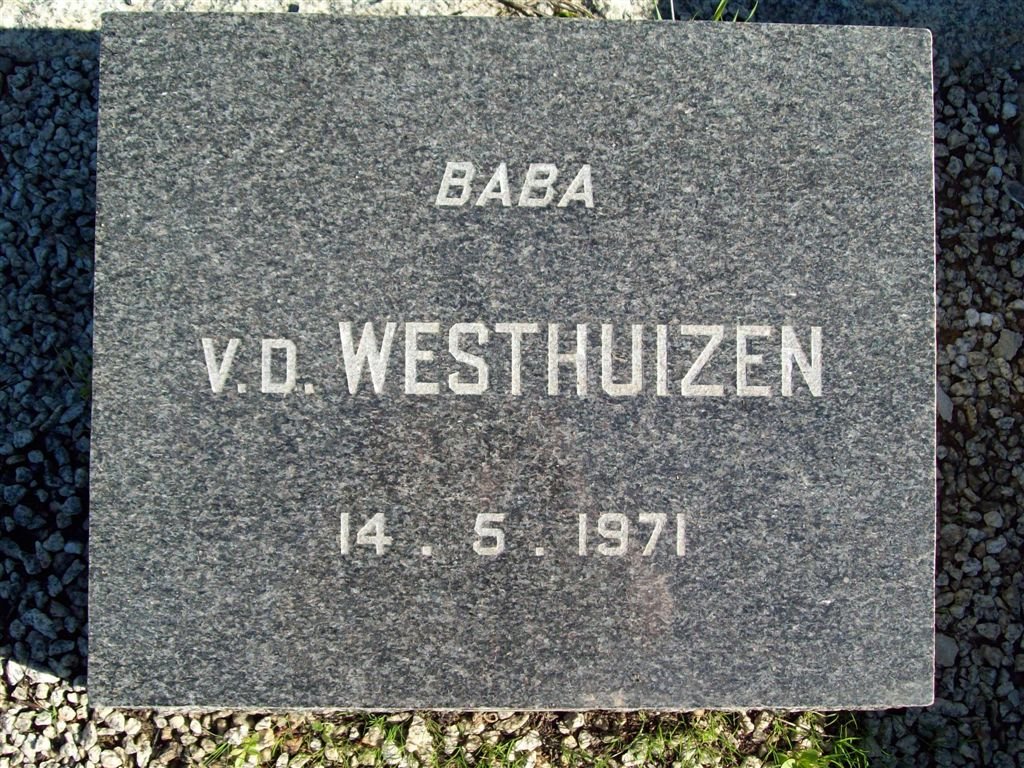 WESTHUIZEN, v.d. -1971