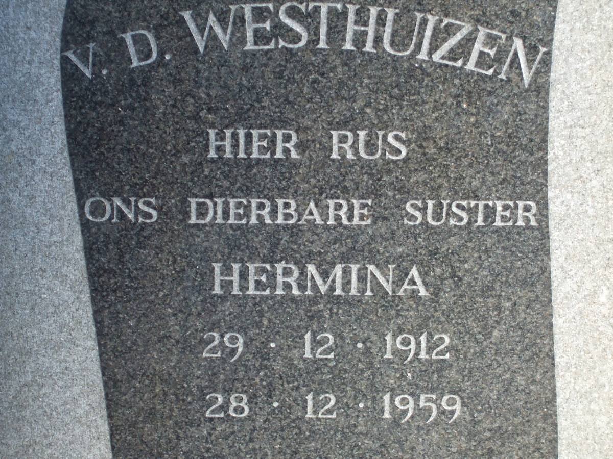 WESTHUIZEN Hermina, v.d. 1912-1959