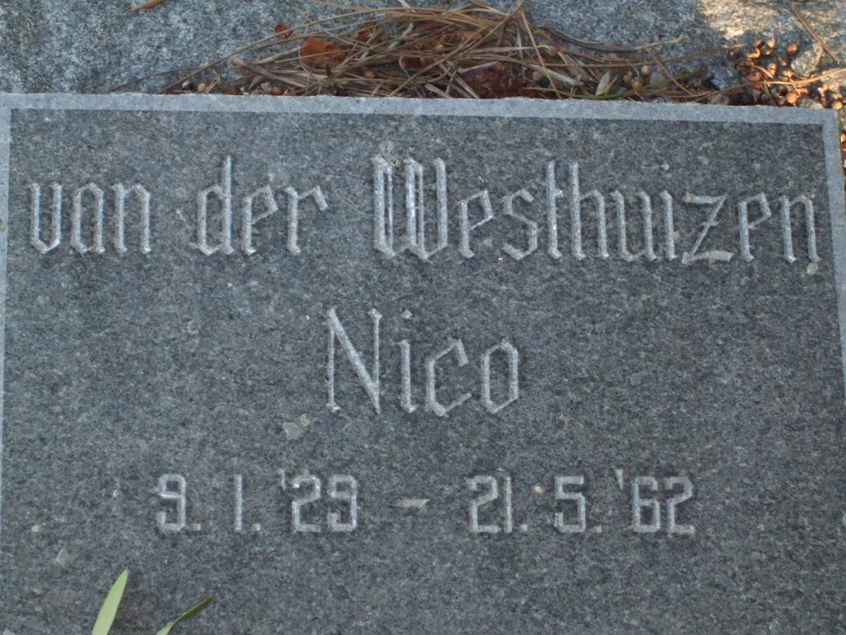 WESTHUIZEN Nico, van der 1929-1962