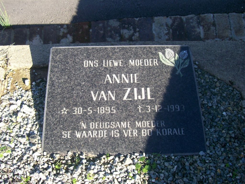 ZILJ Annie, van 1895-1993