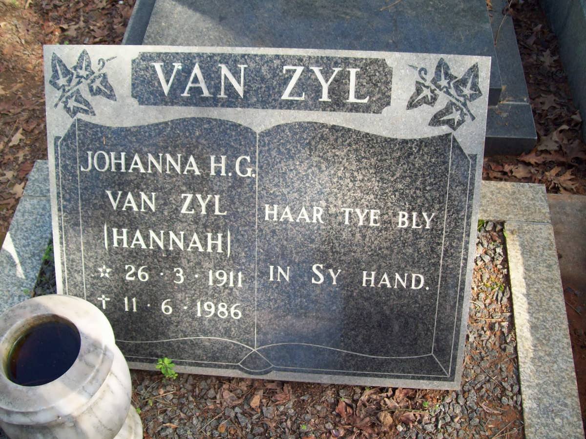 ZYL Johanna H.G., van 1911-1986