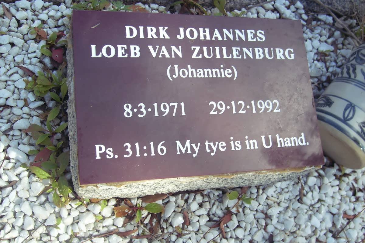 ZUILENBERG Dirk Johannes Loeb, van 1971-1992