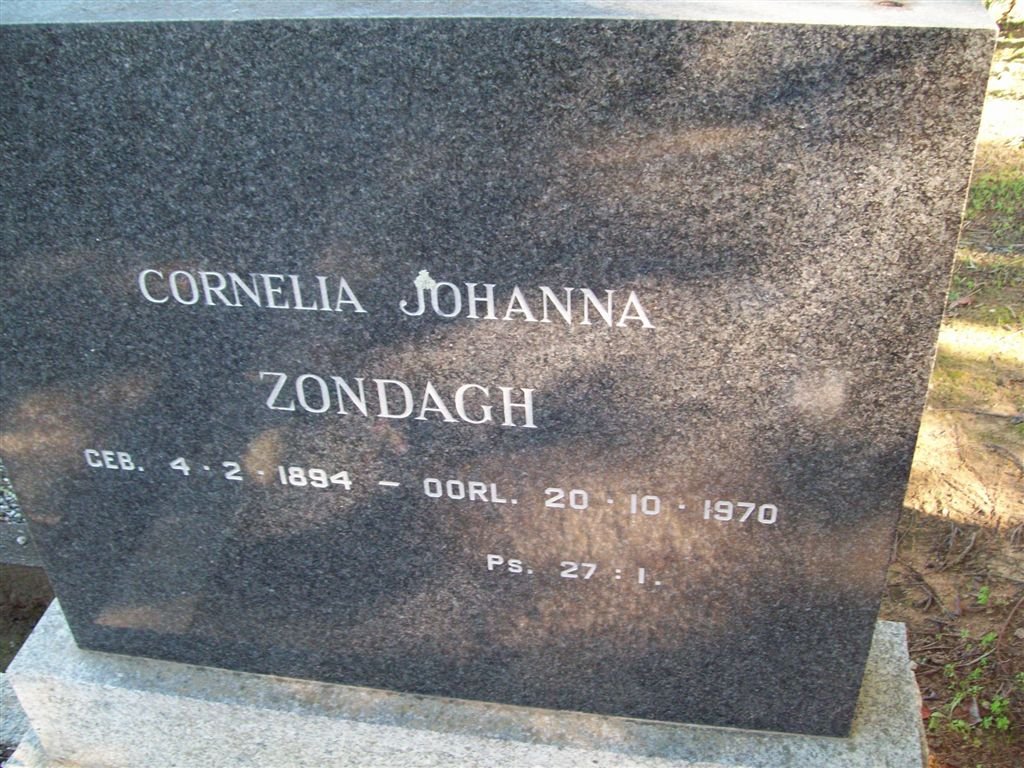 ZONDAGH Cornelia Johanna 1894-1970