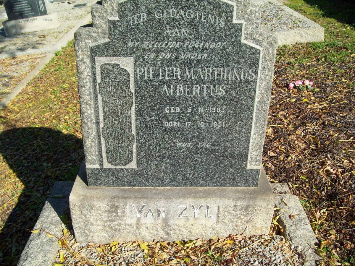 ZYL Pieter Marthinus Albertus, van 1903-1951