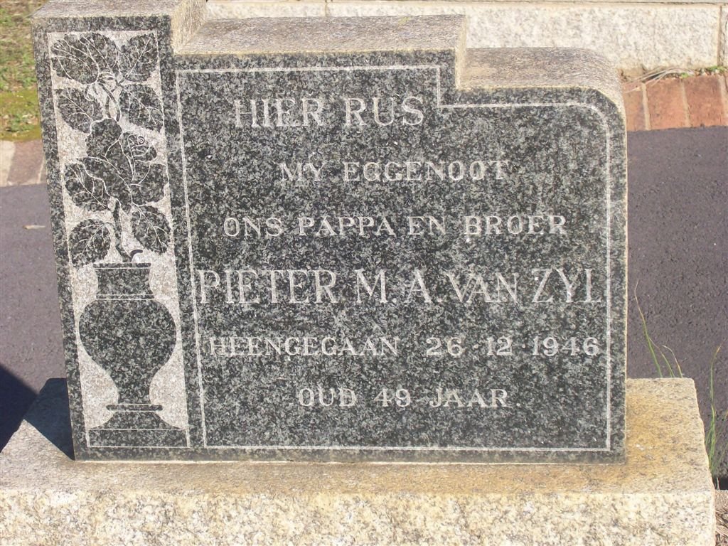 ZYL Pieter M.A., van -1946