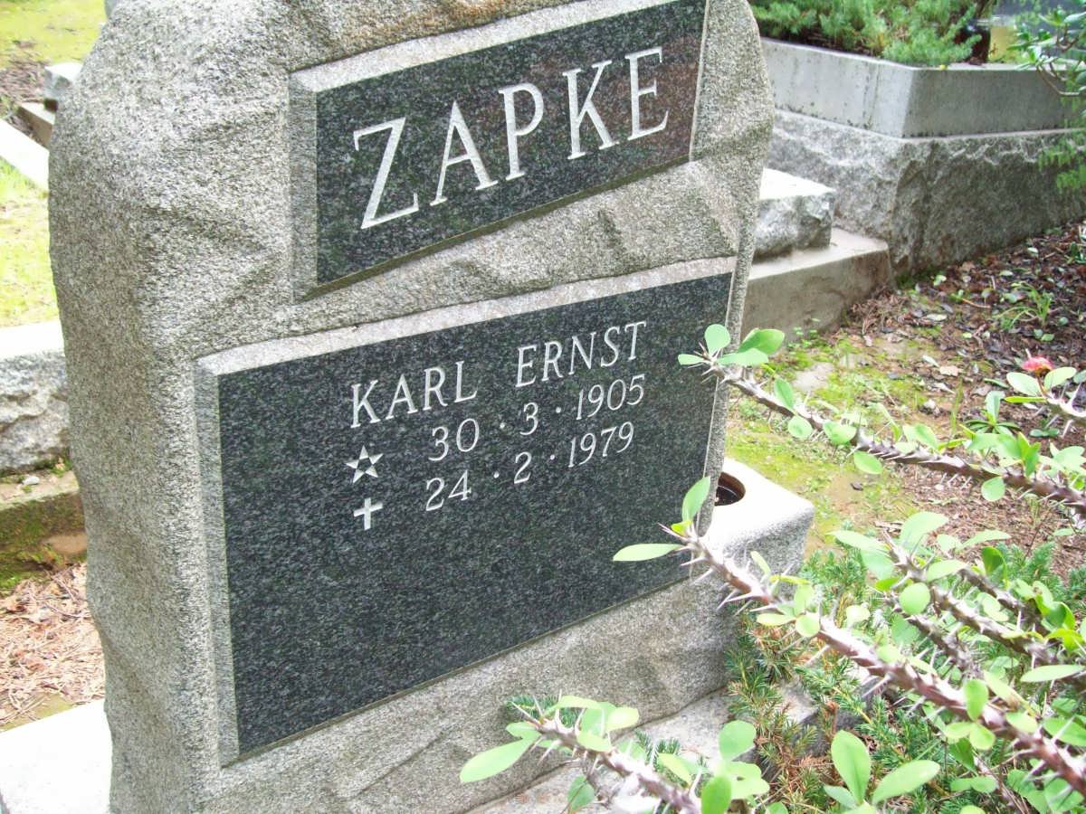 ZAPKE Karl Ernst 1905-1979
