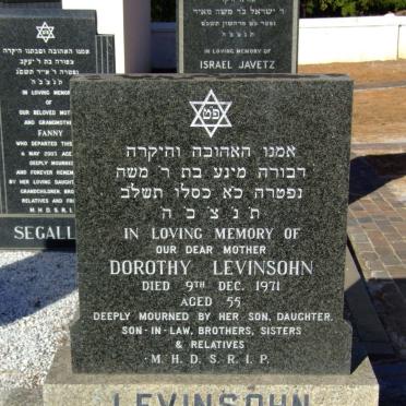 LEVINSOHN Dorothy -1971