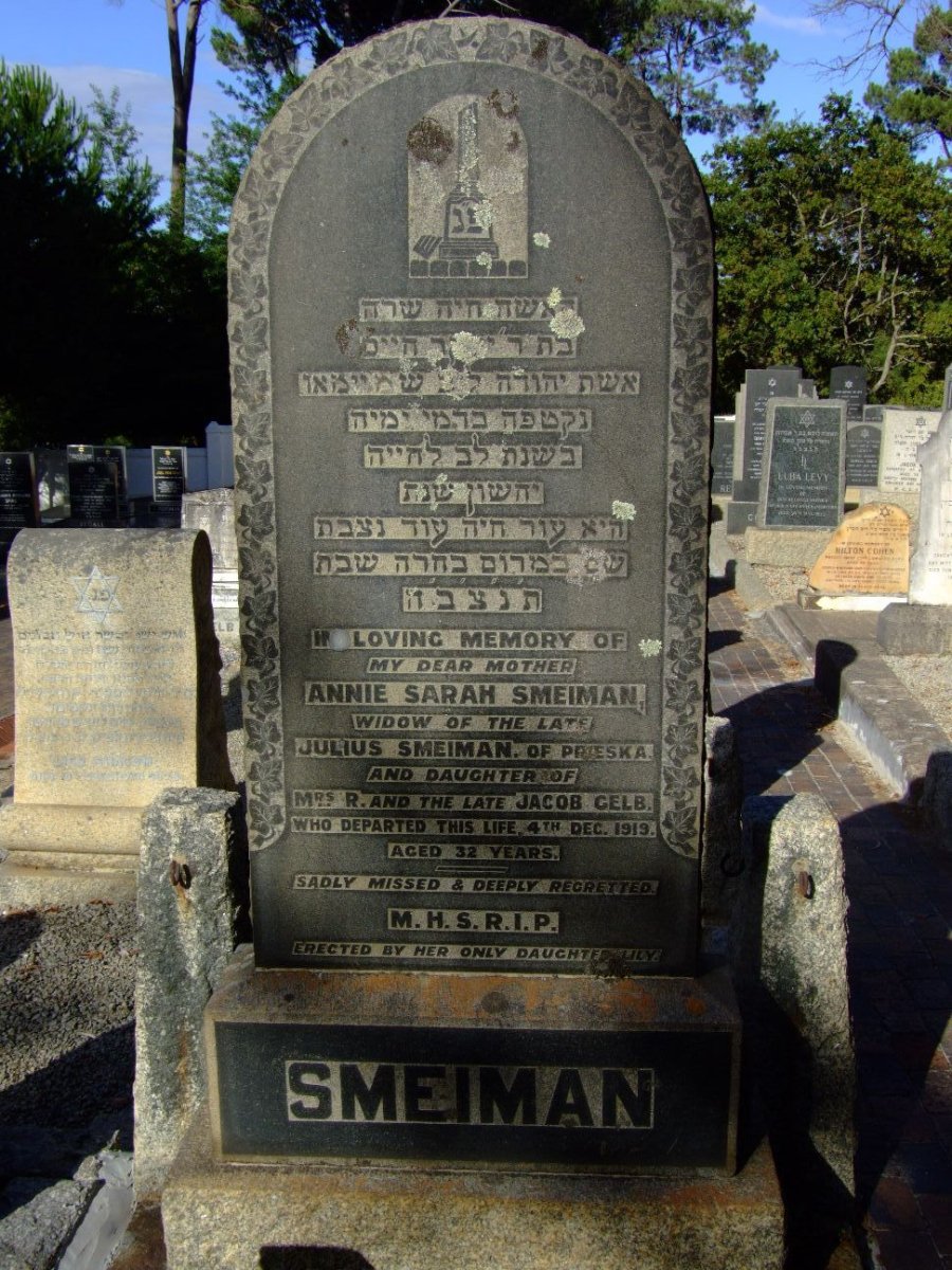 SMEIMAN Annie Sarah nee GELB -1919
