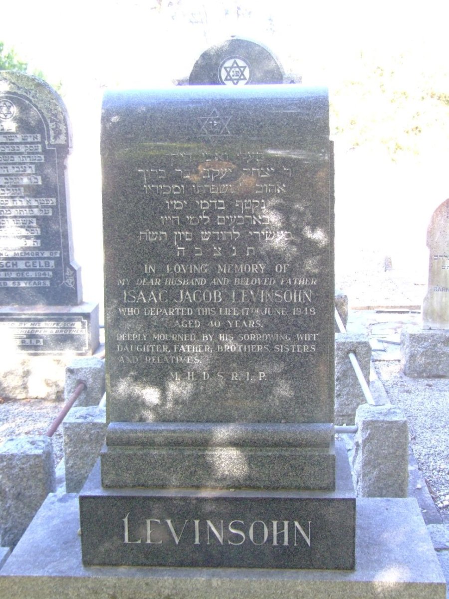 LEVINSOHN Isaac Jacob -1948