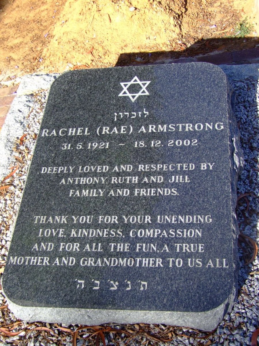 ARMSTRONG Rachel 1921-2002