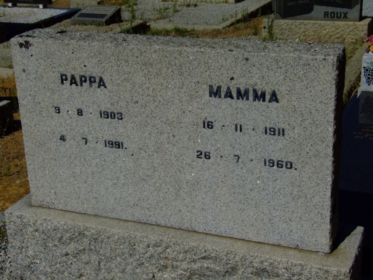 ? Pappa 1903-1991 &amp; Mamma 1911-1960