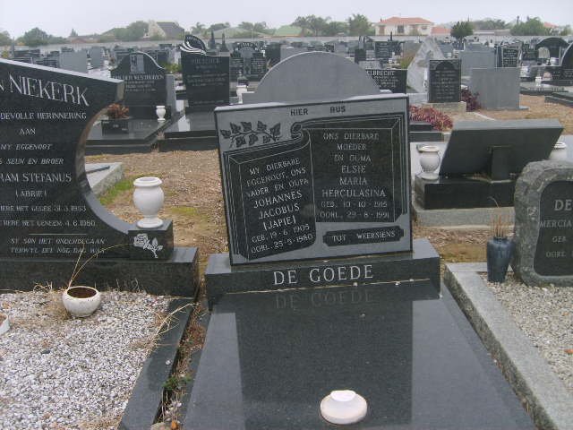 GOEDE Johannes Jacobus, de 1905-1980 &amp; Elsie Maria Herculasina 1915-1991