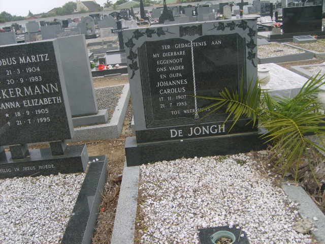JONGH Johannes Carolus, de 1907-1983