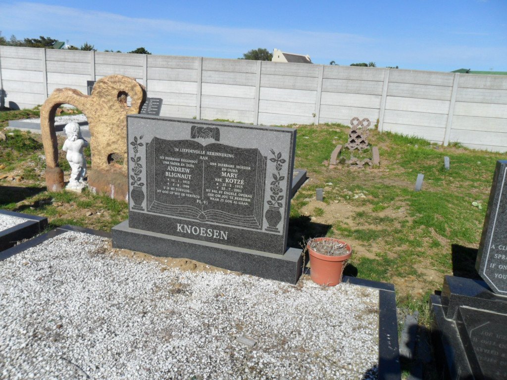 KNOESEN Andrew Blignaut 1912-1986 &amp; Mary KOTZE 1915-2001
