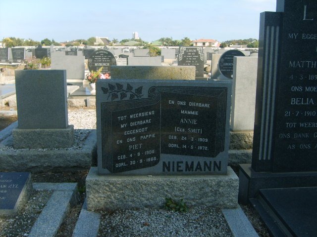 NIEMANN Piet 1905-1968 &amp; Annie SMIT 1909-1972