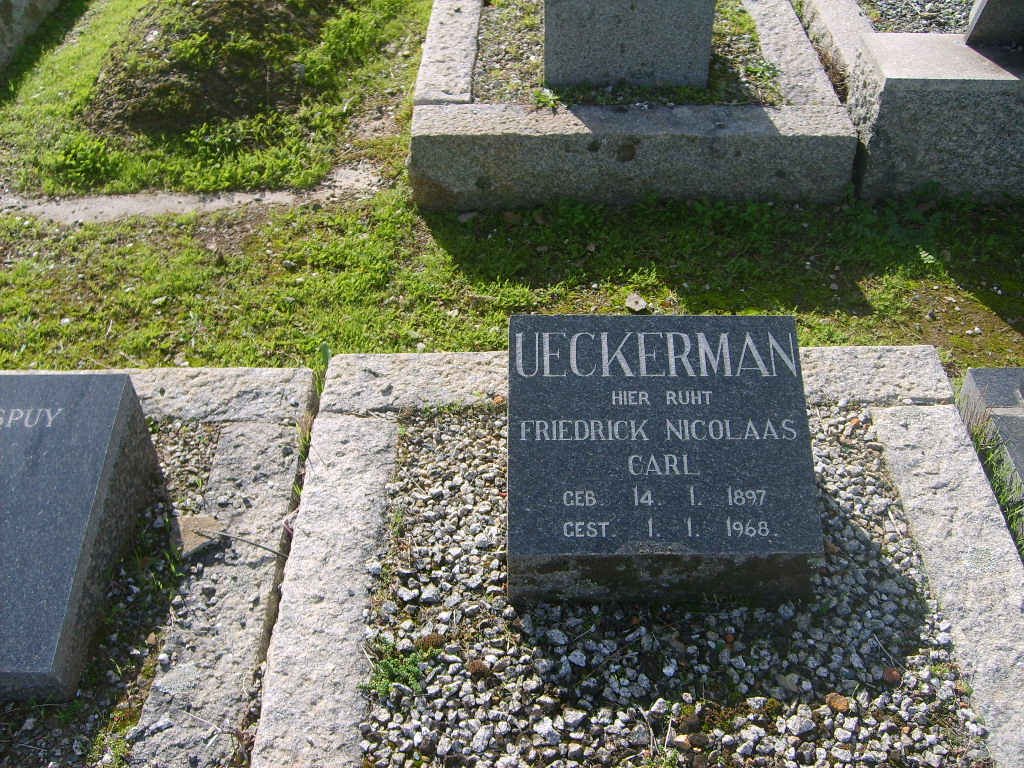 UECKERMAN Friedrick Nicolaas Carl 1897-1968