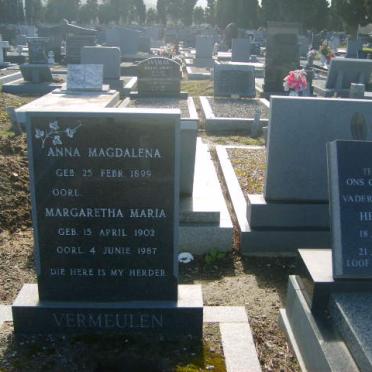 VERMEULEN Anna Magdalena 1899-  :: VERMEULEN Margaretha Maria 1902-1987