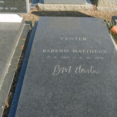 VENTER Barend Mattheus 1910-1976