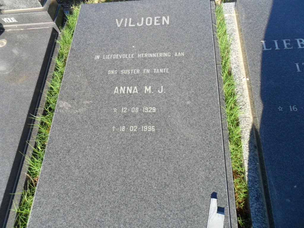 VILJOEN Anna M.J. 1929-1996